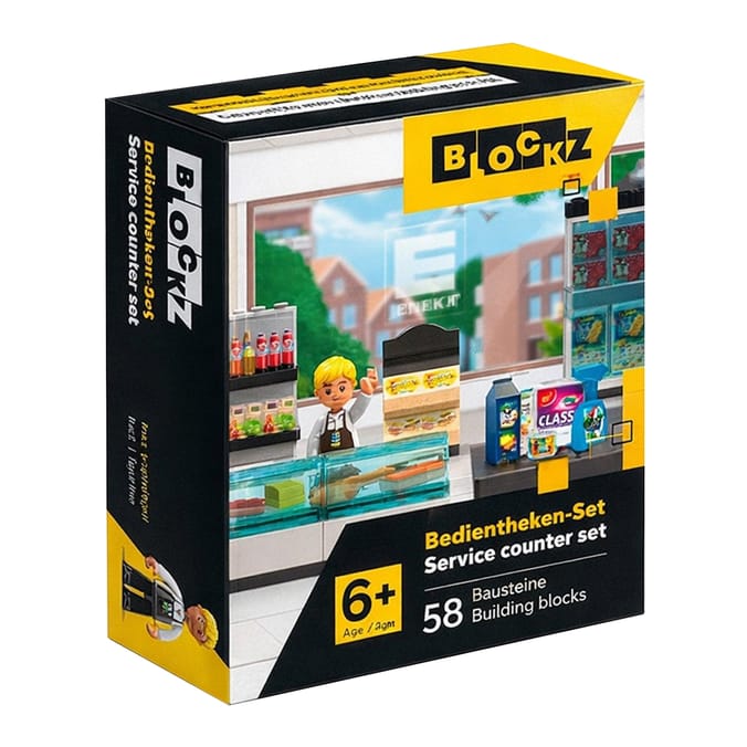 Blockz Service Counter Set 58 Pieces - Edeka
