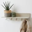 Home Collections Ribbed Shelf With Hooks