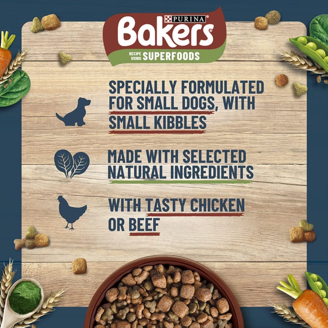 Bakers Small Dog Chicken With Vegetables Dry Dog Food 2.85kg