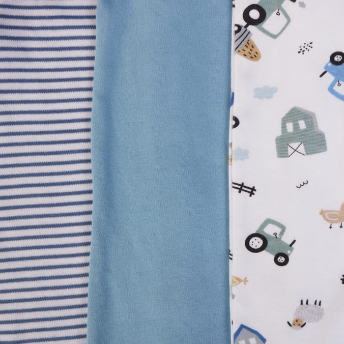 Pure Baby Long Sleeve Sleepsuits 3 Pack