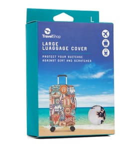  TravelShop Large Luggage Cover - World