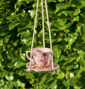 Jardin Ceramic Tea Cup Bird Feeder