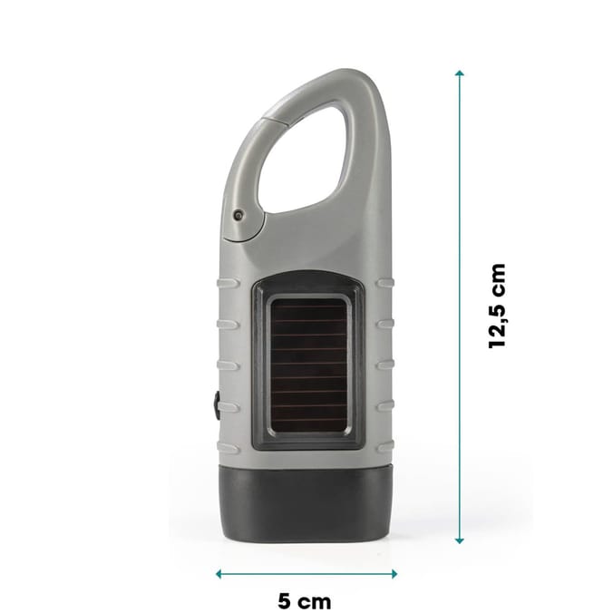 EASYmaxx Solar Torch with Dynamo Crank