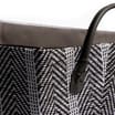 Home Collections Foldable Fabric Storage Basket With Handle Chevron - Black