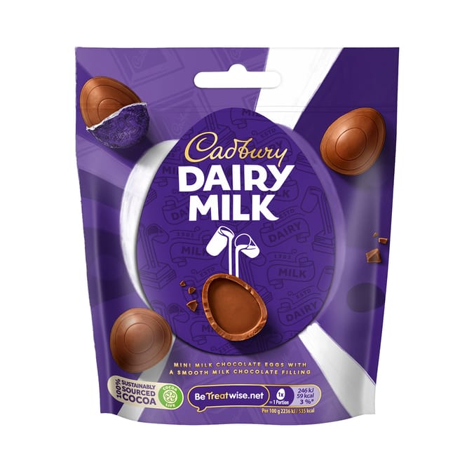 Cadbury Dairy Milk Mini Chocolate Easter Egg Bag 77g