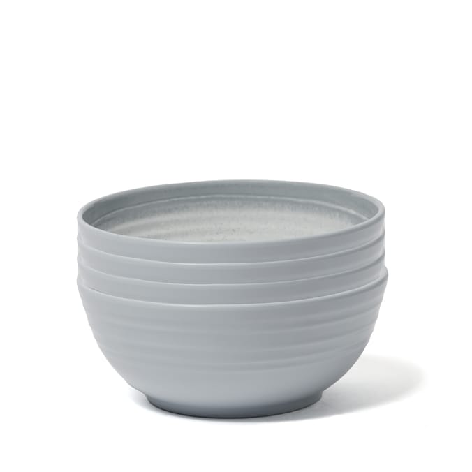 The Outdoor Living Collection Melamine 4 Speckle Bowls - Grey
