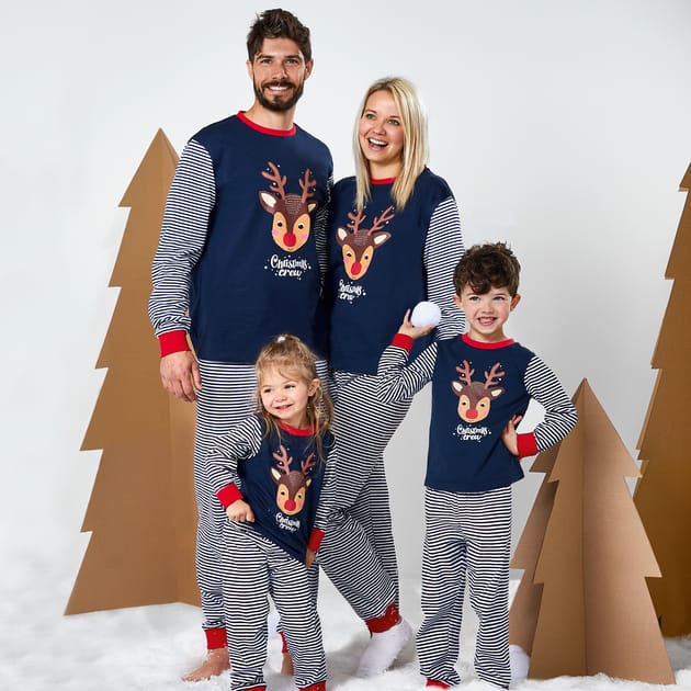 Festive Fun Ladies Reindeer Pyjama Set Home Bargains