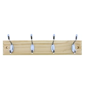 Home Solutions Chrome Coat Hooks - Natural