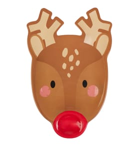 Sleigh Bells Christmas Shaped Dipping Plate - Reindeer