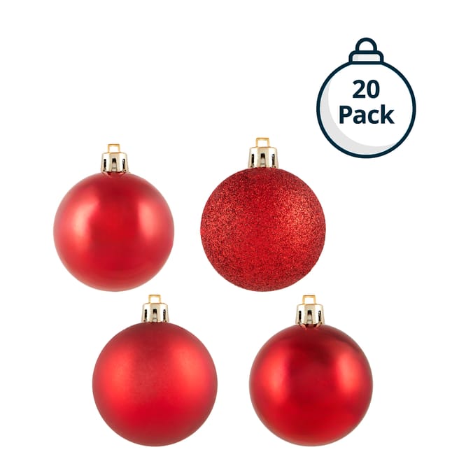 Festive Feeling 6cm Christmas Bauble 20 Pack