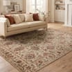 Asiatic Raja Border Runner RA05 - Cream/Multi