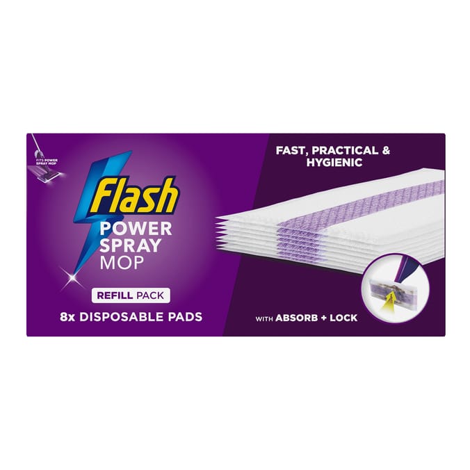 Flash Power Spray Mop 8 Disposable Pad Refills