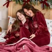 Burgundy Polar Express Older Kids Pyjamas