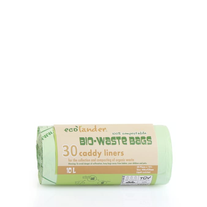 Ecolander Compostable Caddy Liners 10L 30 Pack