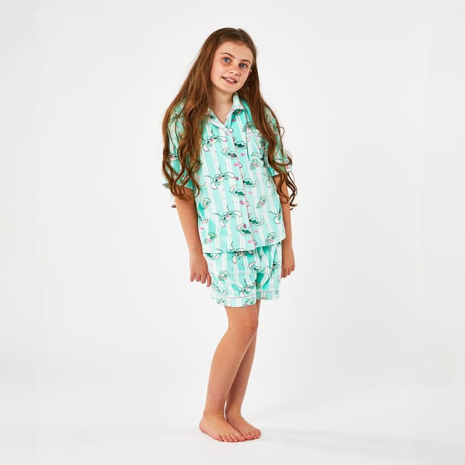Disney Stitch Girls Valour Stripe Pyjamas