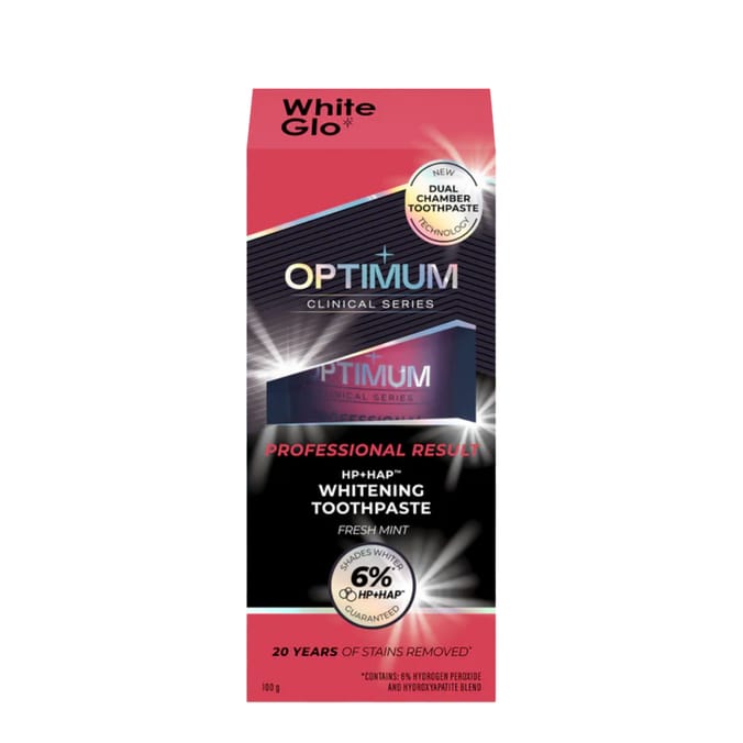 White Glo Optimum Whitening Toothpaste Fresh Mint 100g