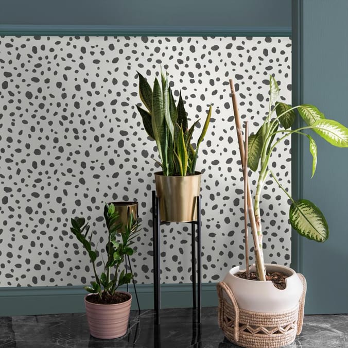 Dalmatian Print Wallpaper 12940 - Black/White