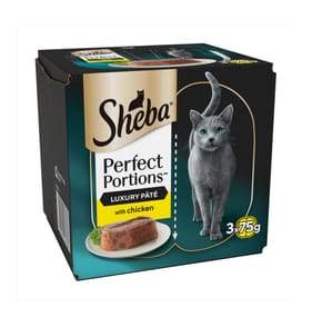 Sheba Perfect Portions Adult Wet Cat Food Trays 3 x 75g - Chicken in Pate