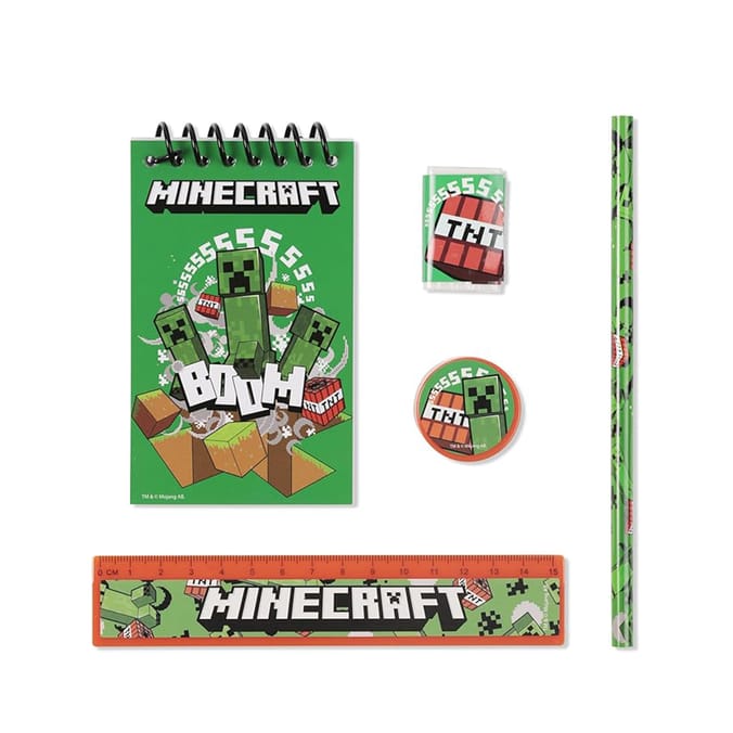 Minecraft Stationery Set 5 Pieces