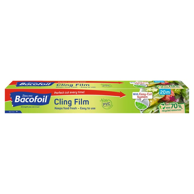 Bacofoil Cling Film with EasyCut System 20m Home Bargains