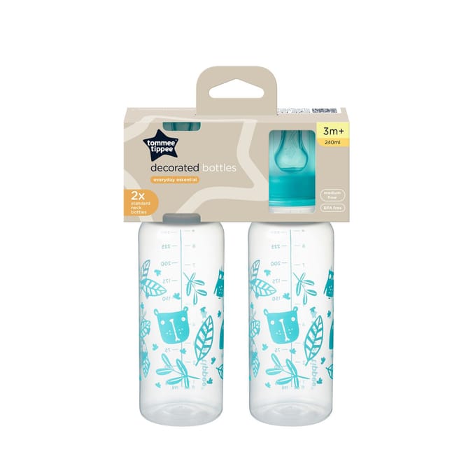 Tommee Tippee Essentials Decorated Bottles 2 x 250ml