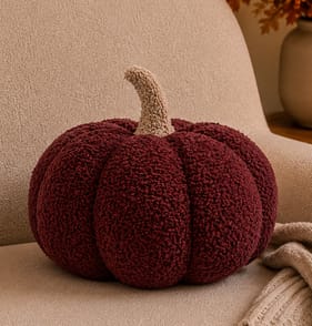 The Lifestyle Edit Harvest Pumpkin Cushion - Burgundy
