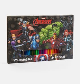 Marvel Avengers Colouring Pad & 24 Felt Pens