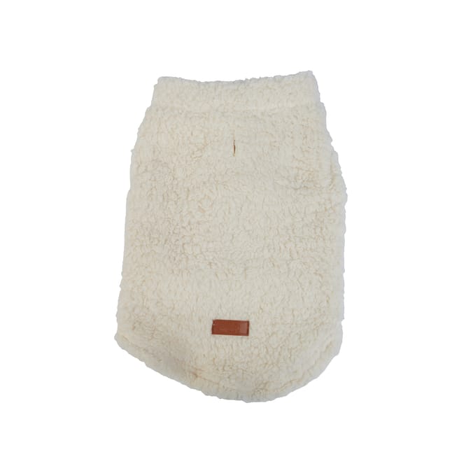  My Pets Teddy Fleece Cream Dog Coat