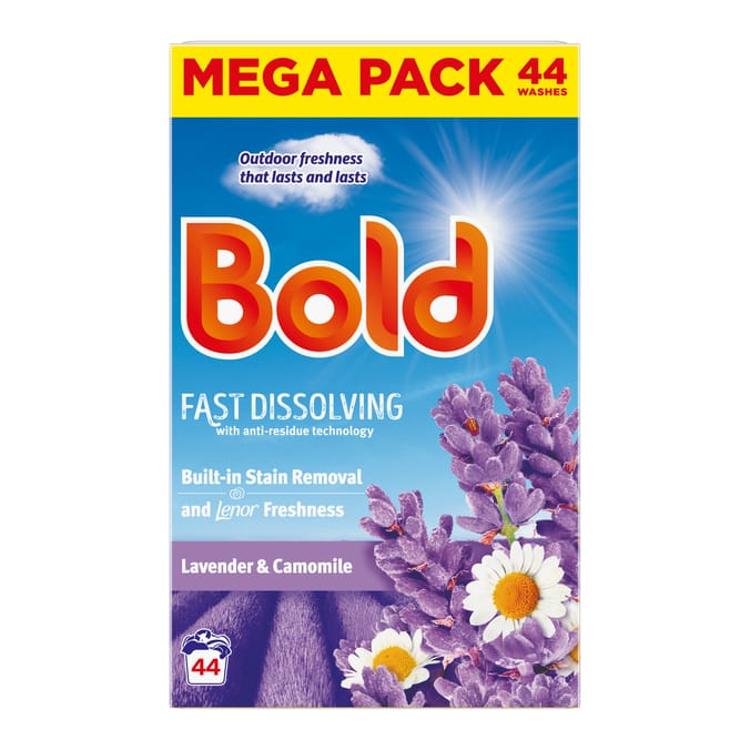 Bold Powder Laundry Detergent 2.2kg  44 Washes - Lavender & Camomile