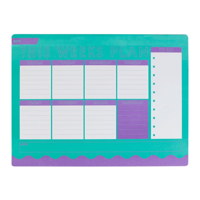 A4 Neon Weekly Planner