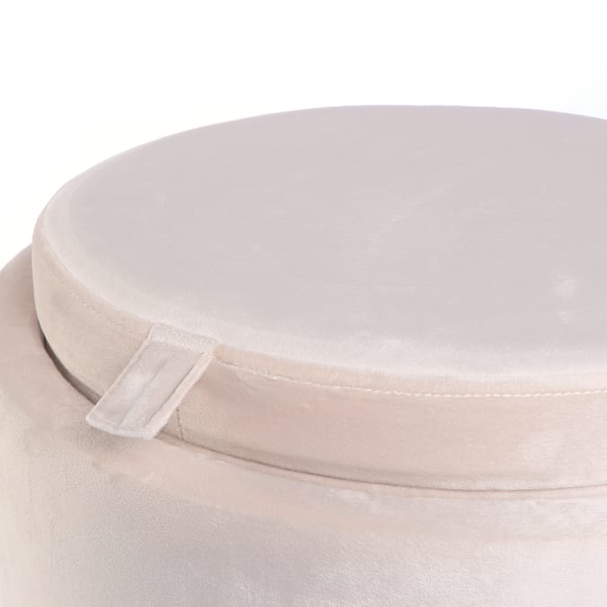 Home Collections Velvet Storage Stool With Tray