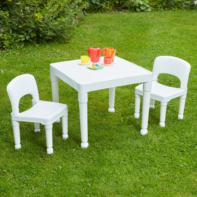 Liberty House Toys Kids Plastic Table and Two Chairs Set