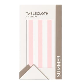Summer Striped Table Cloth - Pink