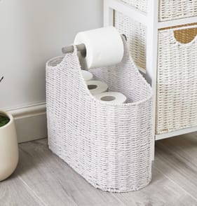 Toilet Roll Caddy - White