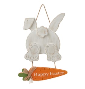 Happy Easter Wooden Bunny Plague