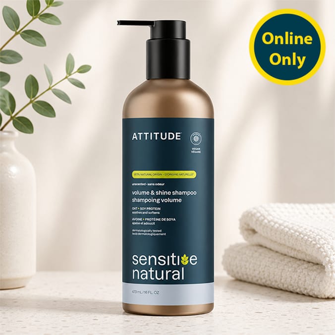 Attitude Natural Care Unscented Volume & Shine Shampoo 473ml