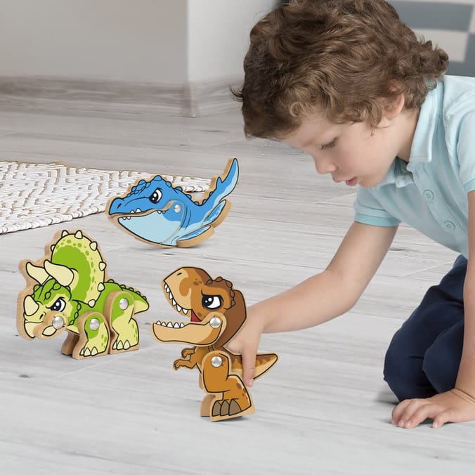 Jurassic World Chunky Wooden Dinosaurs Triple Pack