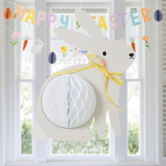 Happy Easter Hanging Honeycomb Bunting