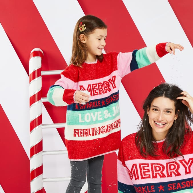 Originals Slogan Christmas Jumper - Girls