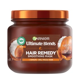 Garnier Ultimate Blends Coconut Oil & Cocoa Butter Hair Remedy Mask for Dry Frizzy Hair 340ml