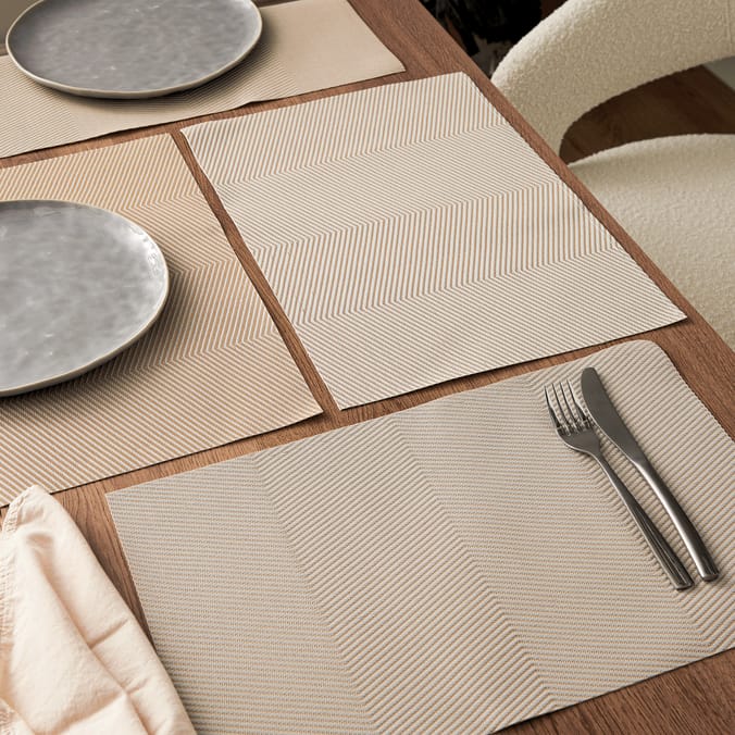 Home Collection Vinyl Chevron Placemats 4 Pack