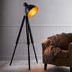 Ports Of Call by Jeff Banks Industrial Style Tripod Floor Lamp