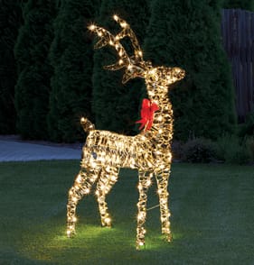 Prestige Mains Operated LED Iridescent Reindeer 1.1m - Warm White