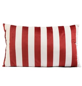 Home Striped Cushion - Red 