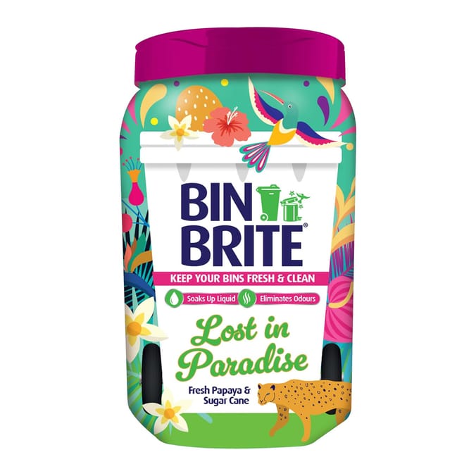  Bin Brite Freshener Powder 500g - Lost In Paradise Fresh Papaya & Sugar Cane
