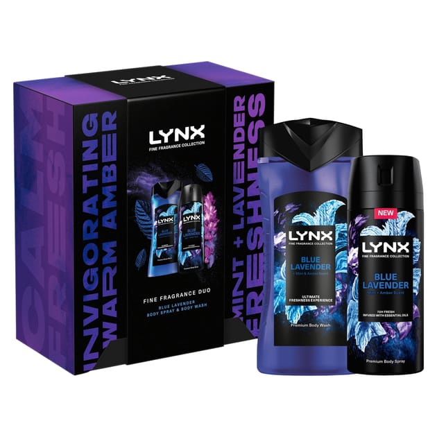 Linx Box Set Lynx Blue Lavender Fine Fragrance Duo Gift Set | Home Bargains