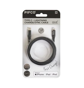 Pifco Charge Cable 1.8m - Type C to Lightning