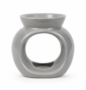 Ceramic Oval Oil Burner - Grey