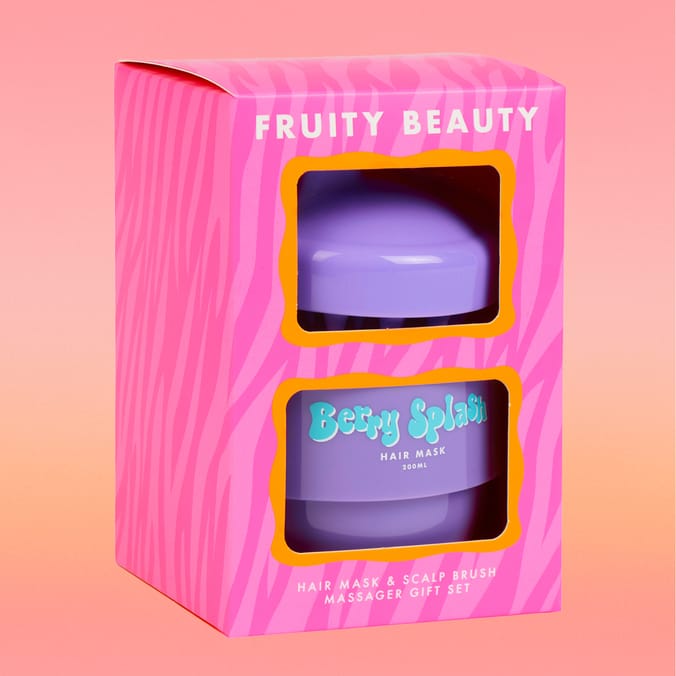Fruity Beauty Hair Mask & Scalp Brush Gift Set