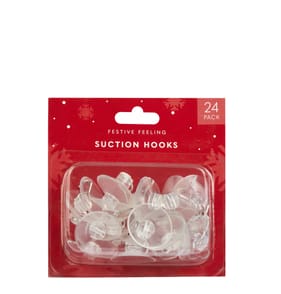 Festive Feeling Suction Hooks 24 Pack
